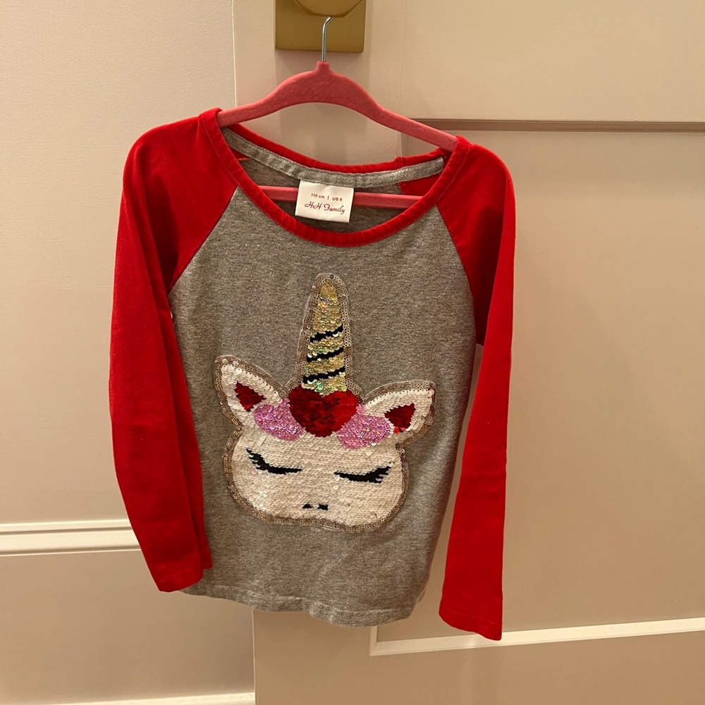 Girls switch sequin shirt